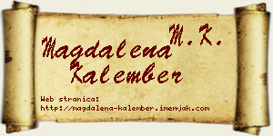 Magdalena Kalember vizit kartica